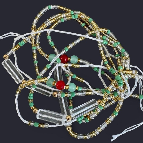 Mint Green Adjustable Waist Beads - Picture 1 of 5